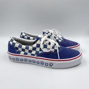 Vans Era Shoes Mens Size 6 Blue Checkerboard BMX Limited‎ Canvas Skate Sneaker
